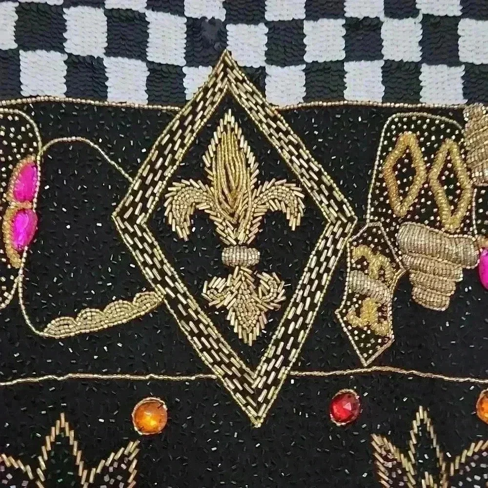 Vintage Fashion CreationFleur-de-lis Beaded Dress - Picture 7 of 9